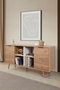 Hanah Home Sina 4621 Consola Roble Zafiro y Blanco